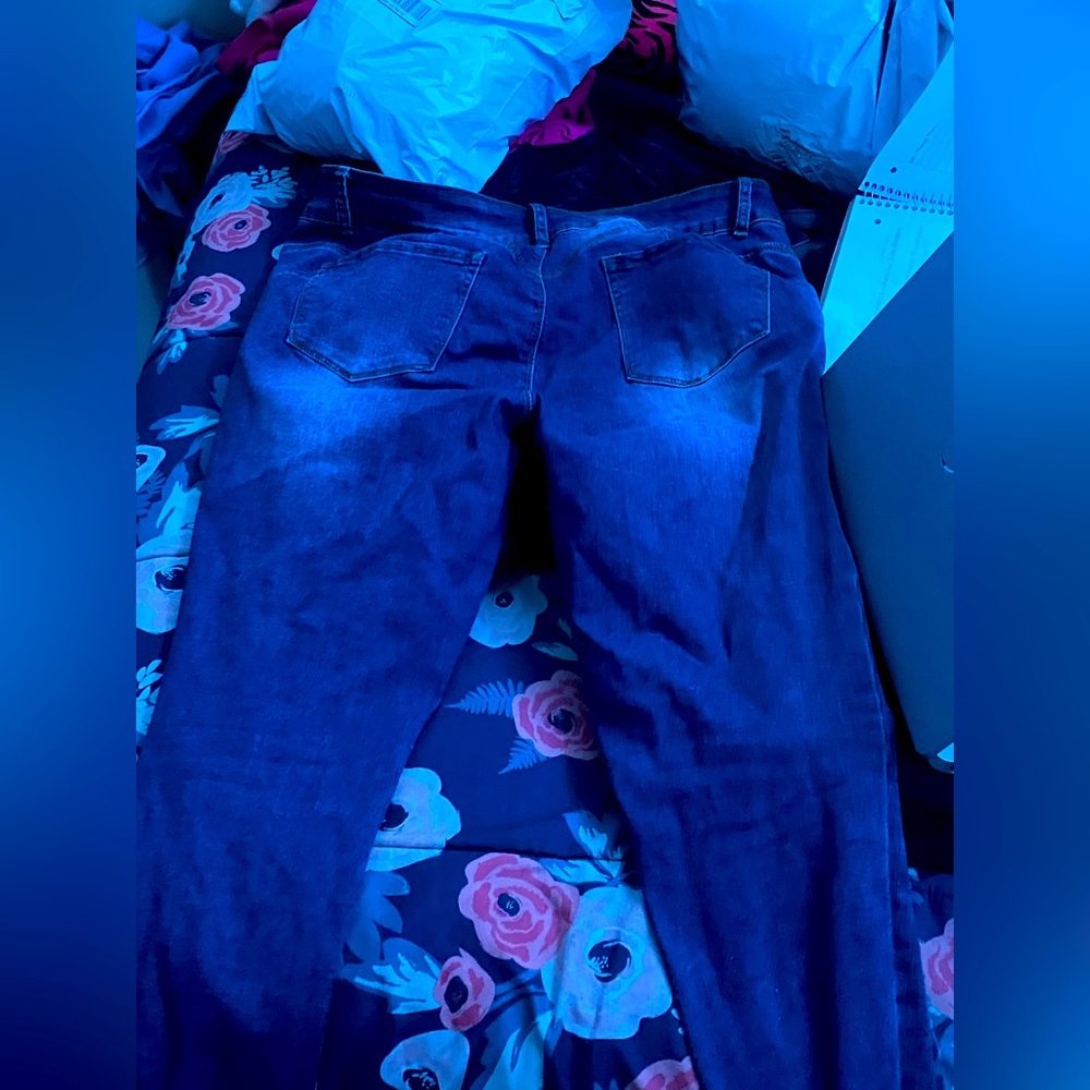 Navy Fitted skinny jeans tight ankle cut